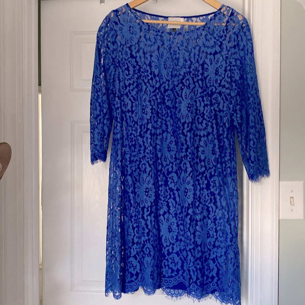 Blue Lace Cocktail Dress